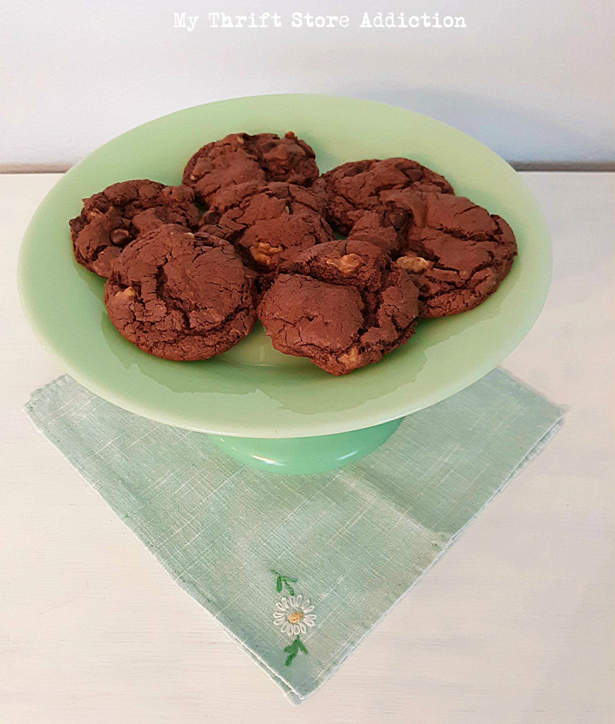 dark chocolate cake mix cookies