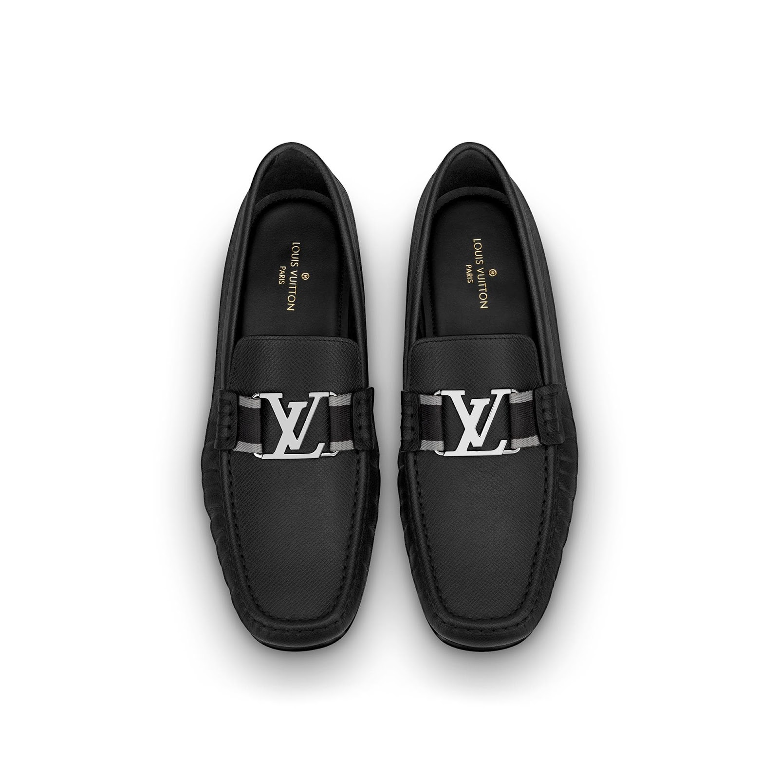 Thắt lưng Louis Vuitton nam fake chính hãng mặt vàng sáng bóng dây đen sần  LV