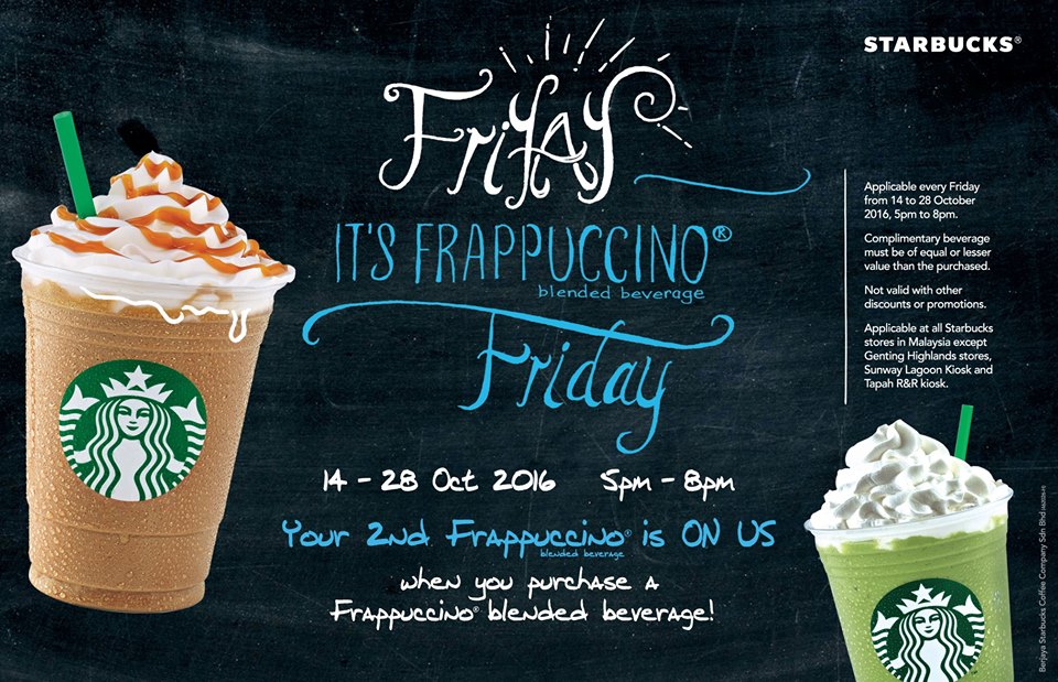 Starbucks BUY 1 FREE 1