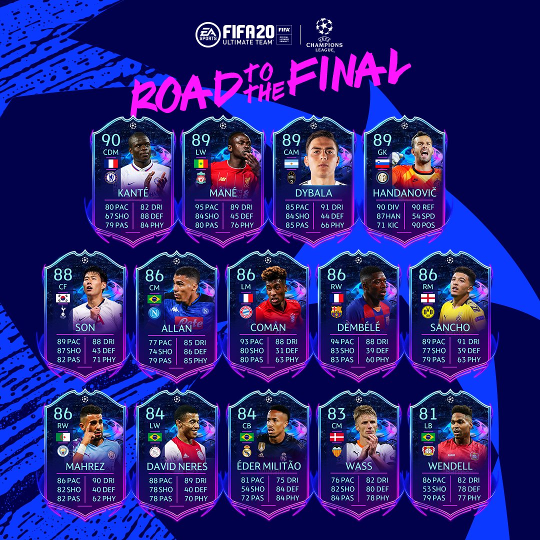 FIFA 20 Ultimate Team Road to the Final players released