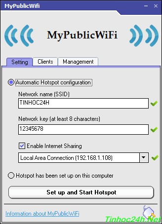 phần mềm phát wifi MyPublicWifi