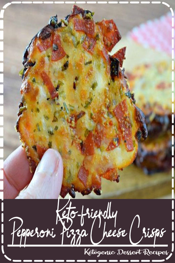 Ketofriendly Pepperoni Pizza Cheese Crisps Food Lade