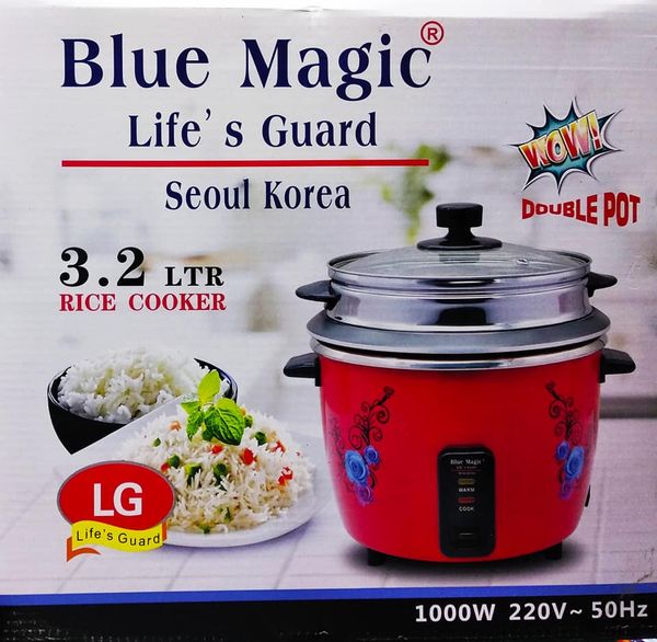 Blue Magic Lg Rice Cooker 1.8 Liters Double Pot (SS and NS) 700 Watts