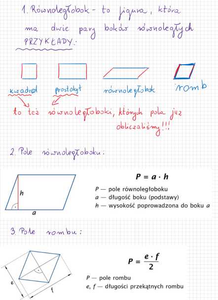 Rownolegloboki I Romby Klasa 5 Sprawdzian Zajęcia z matematyki-klasa 5: 51.TEMAT: Równoległoboki i romby.