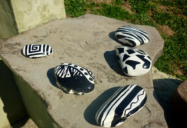 Garnish with painted stones