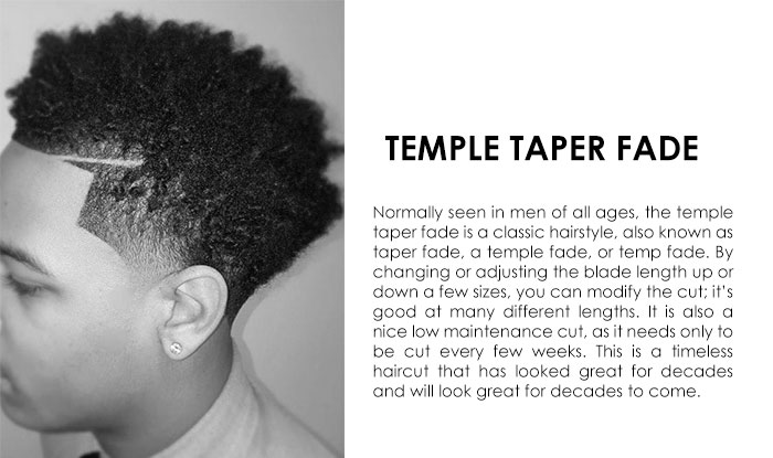 Temple tapper cut | 29 Different type of Tapper Fade Haircuts for Men | NeoStopZone