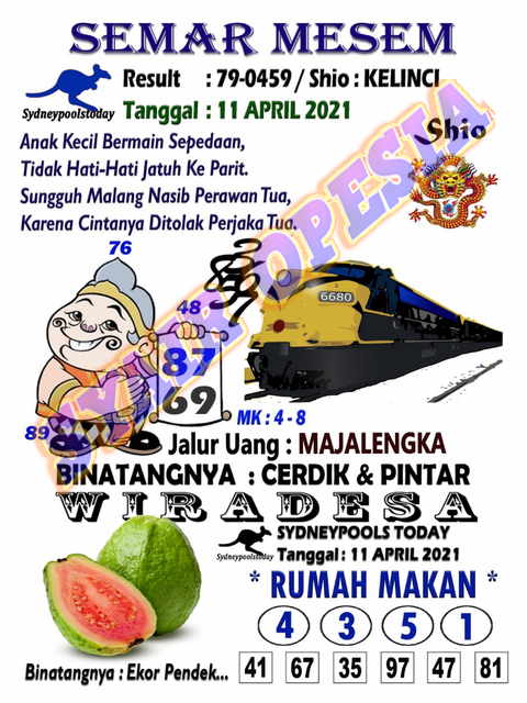 Syair Sdy 11 April 2021 Kode Syair Sgp Syair Hk Syair Sydney 2021