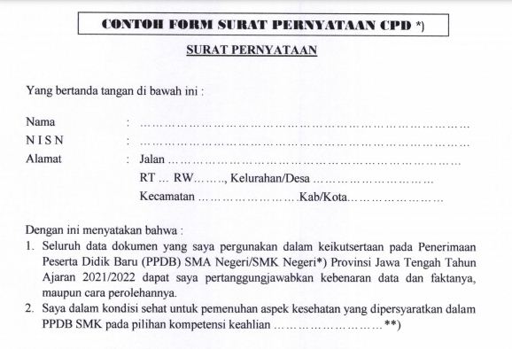 23+ Contoh surat pernyataan bermaterai terbaru terbaik