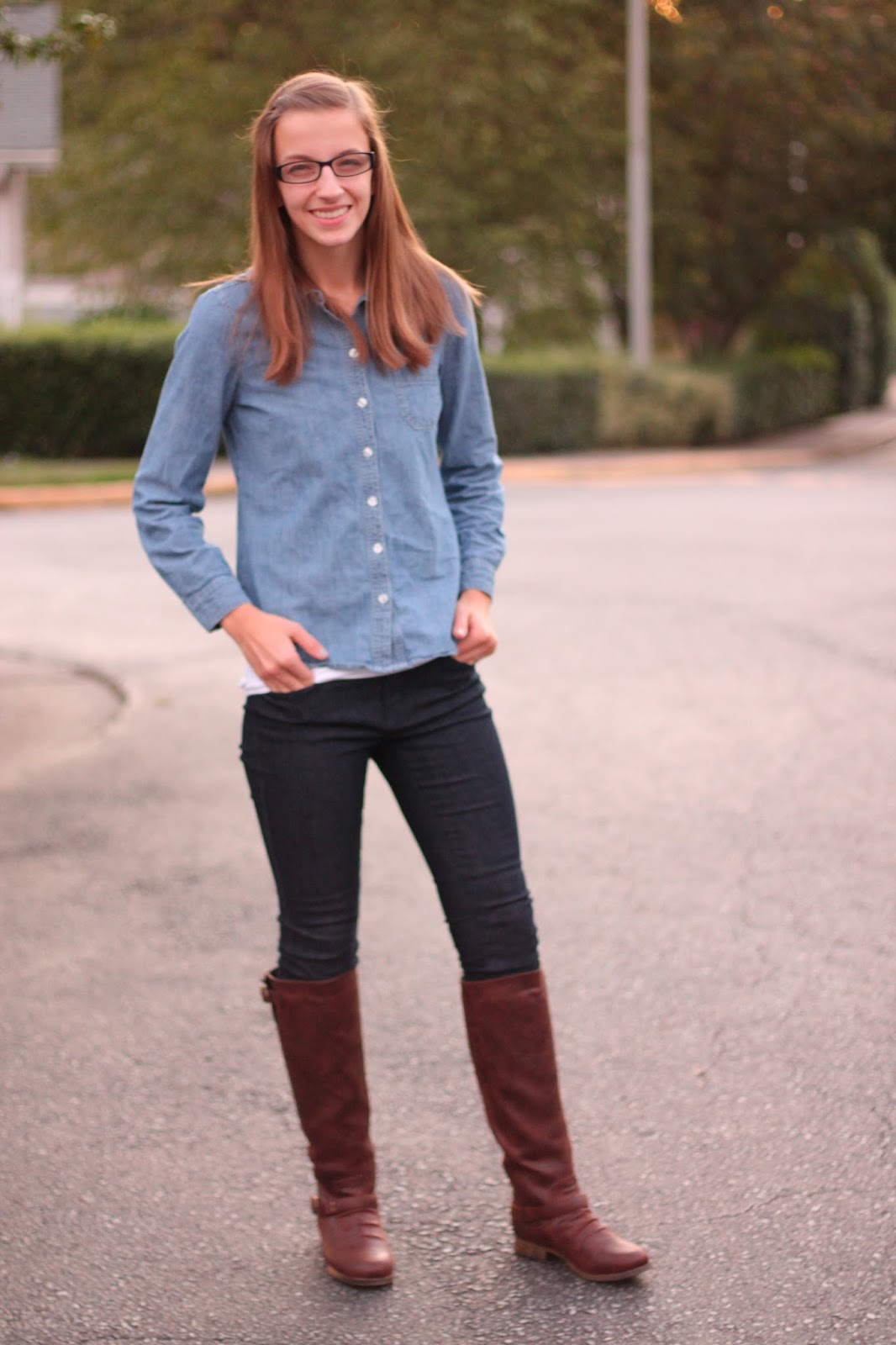 denim with boots
