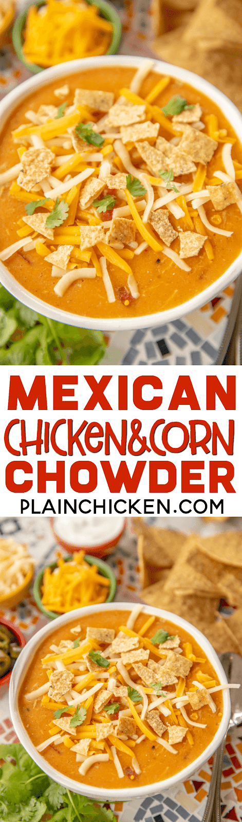 Mexican Chicken Corn Chowder | Plain Chicken®