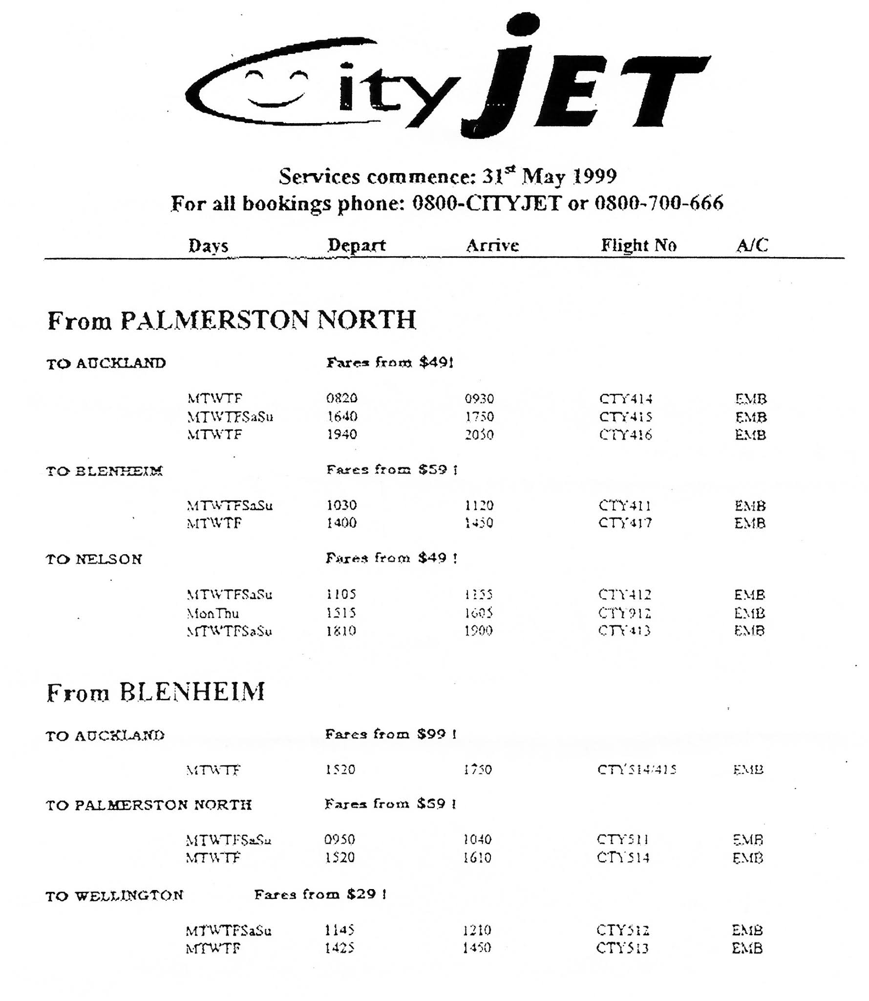 3rd Level New Zealand CityJet NZ's Low Cost Airline
