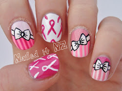 cancer breast awareness pink nail nails designs month nz ribbon nailed cause favourite wrap support unas pretty fail girly tutorial