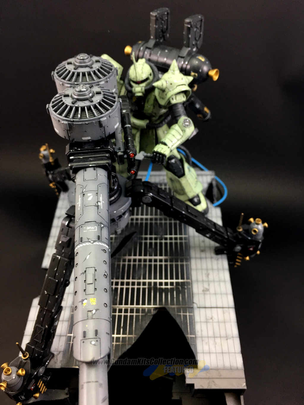 Custom Build HG 1/144 Zaku II + Big Gun [Gundam Thunderbolt] "The Last