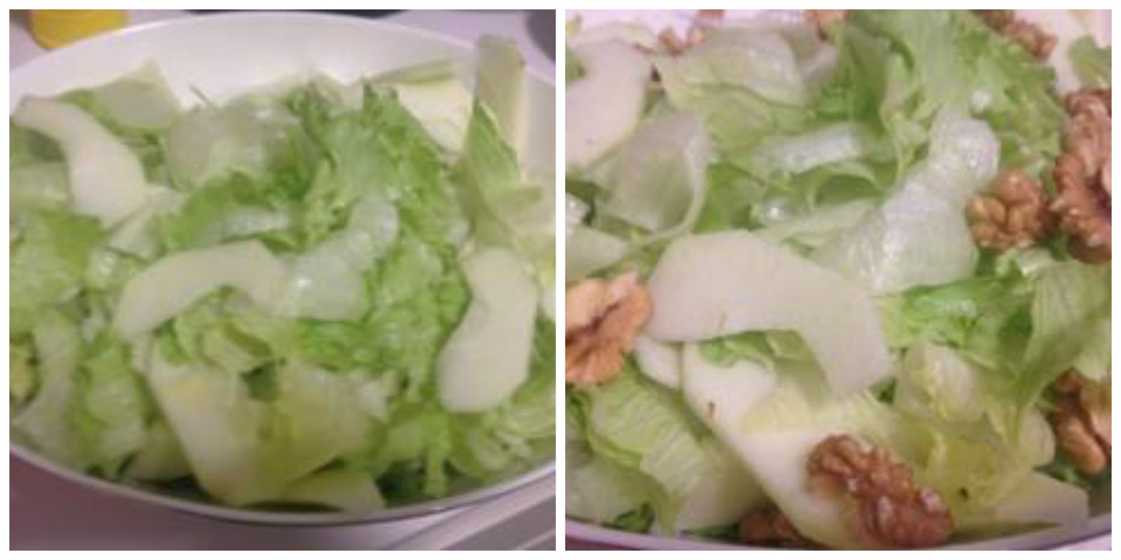 Insalata iceberg, mele verdi, noci e yogurt Armonia di Mandorle