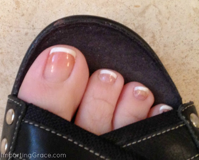 Imparting Grace How to make a pedicure last longer