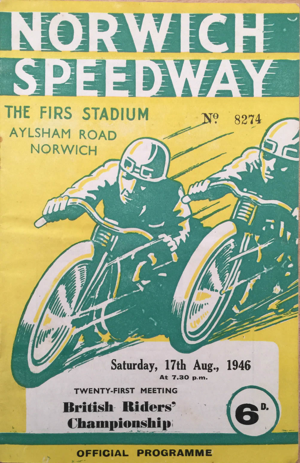 Speedway Archive 1946 British Speedway Riders Championship Norwich