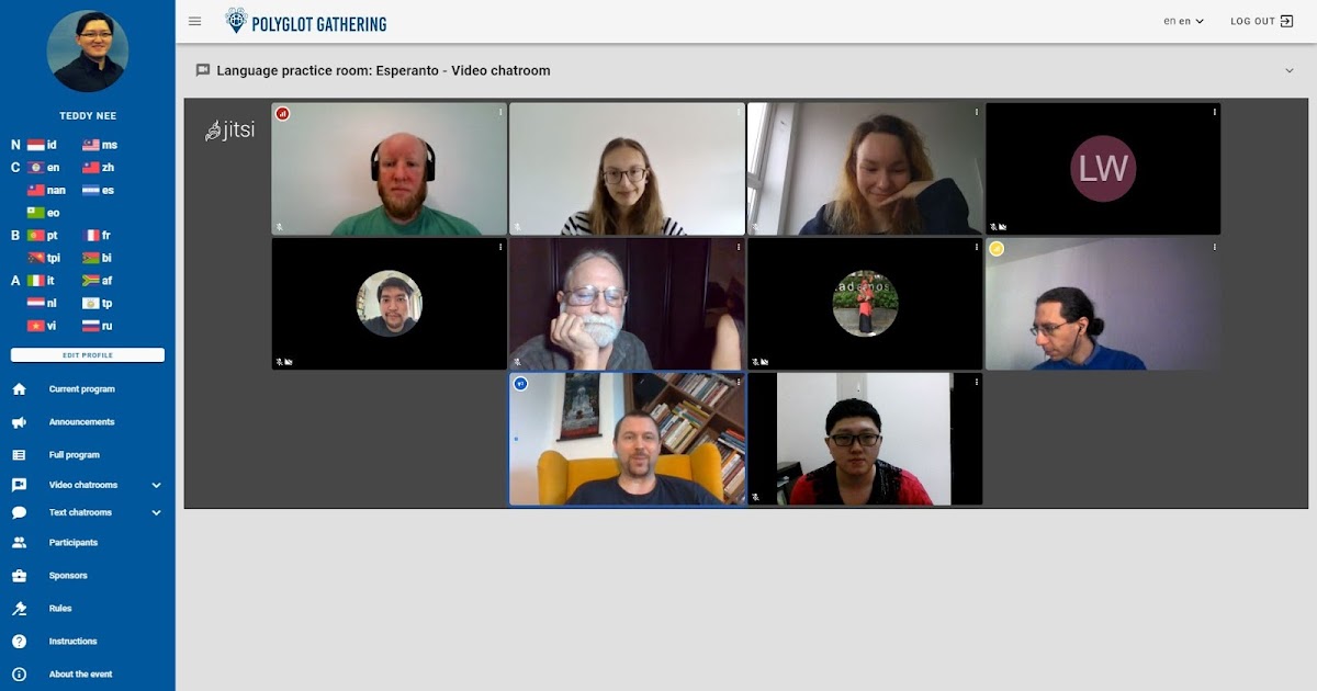 Conocer la gente de todo el mundo en Polyglot Gathering 2021