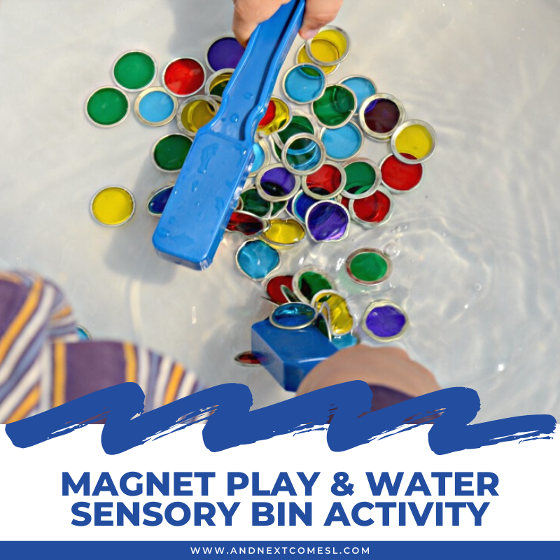 Play & Water Sensory Bin Activity for Kids And Next Comes L