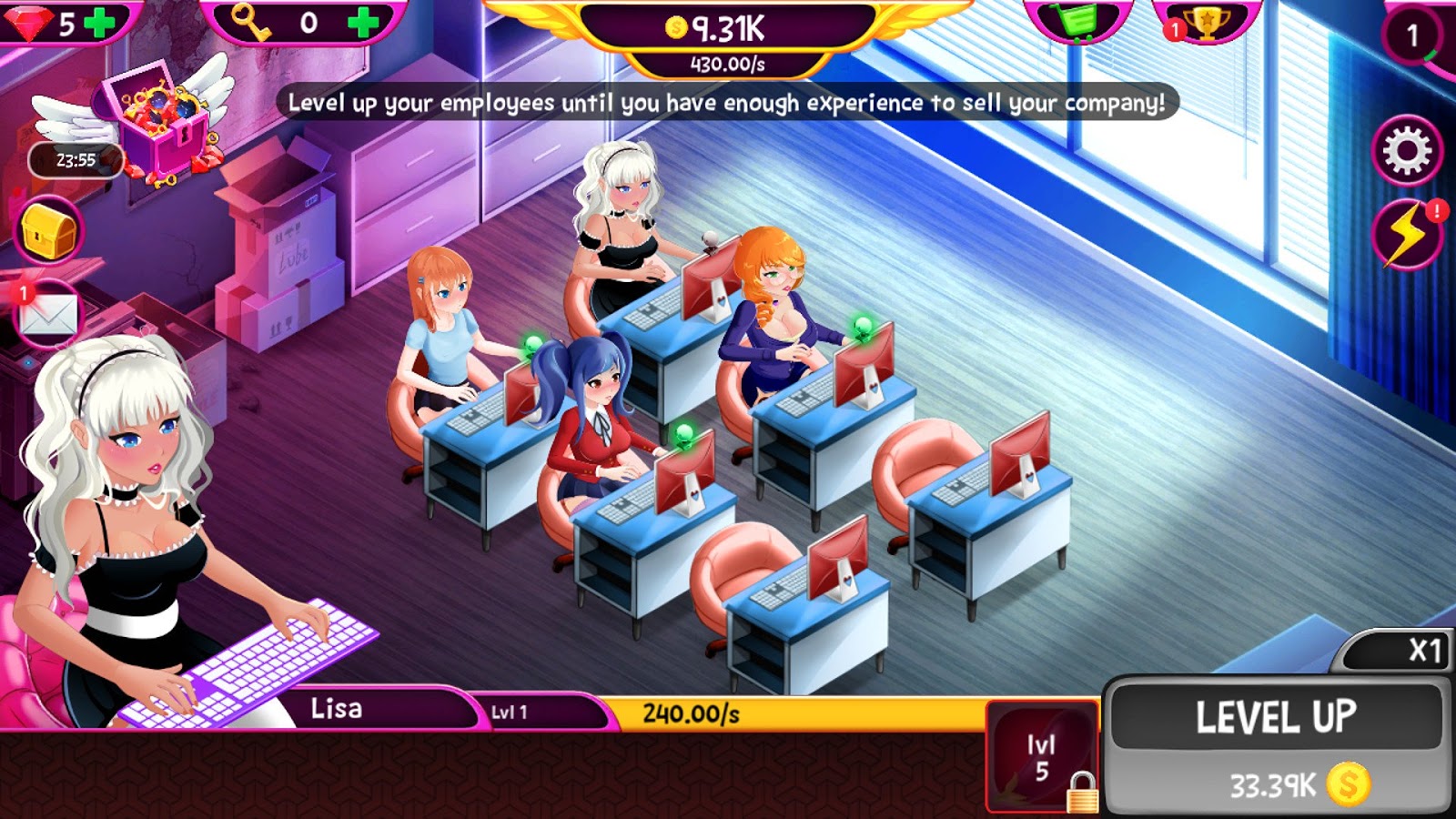 Apk Modded: Fap CEO (18+) 0.976 Mod Apk (Unlimited Money)
