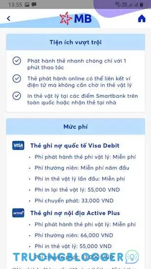 Hướng dẫn cách làm thẻ ngân hàng MB Bank Online số đẹp, miễn phí phát hành thẻ ATM