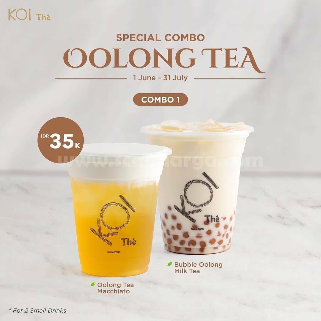 Promo KOI Thé Special Combo Oolong Tea harga hanya Rp. 35.000 scanharga