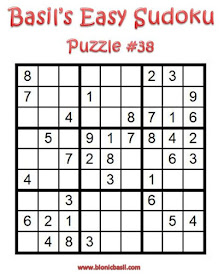 Basil's Easy Sudoku Puzzle #38 Brain Training with Cats ©BionicBasil® Downloadable Puzzle Fur Purrsonal Use Only
