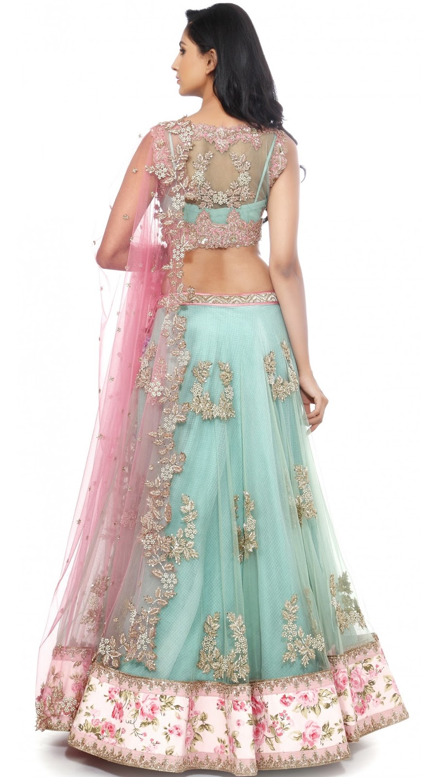 Black green lehenga Clearance