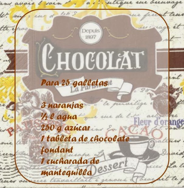 Delicias de naranja confitadas con chocolate