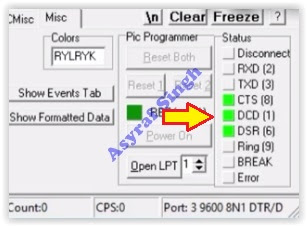 realTerm setup