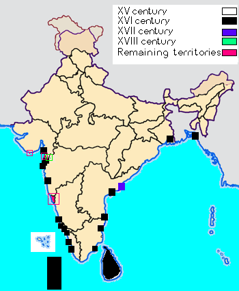 Map of Portuguese India