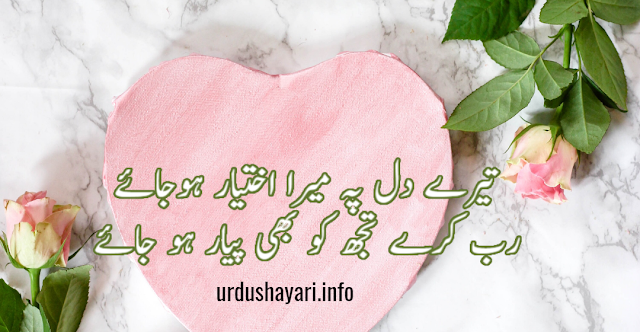Romantic pyaar Dil Shayari in urdu - best 2 lines poetry with beautiful hd images