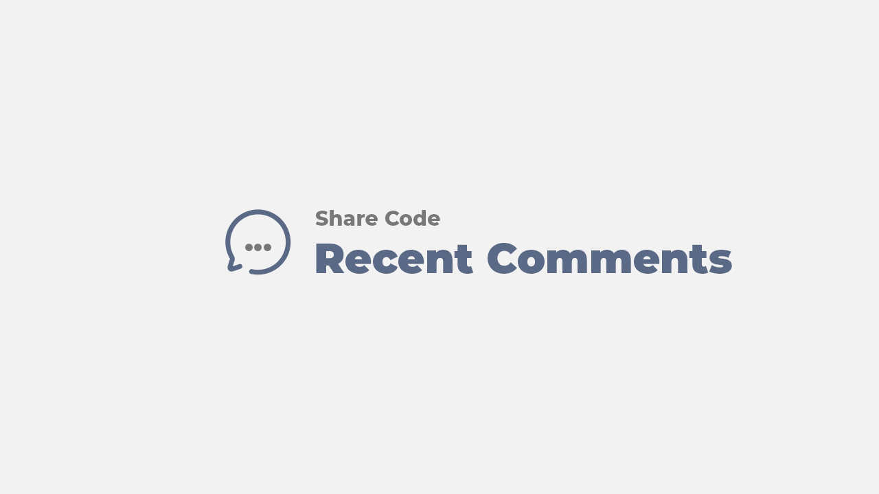 share code widget recent comments