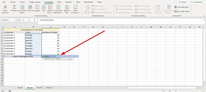 Funciones SUMAR.SI y SUMAR.SI.CONJUNTO en Microsoft Excel