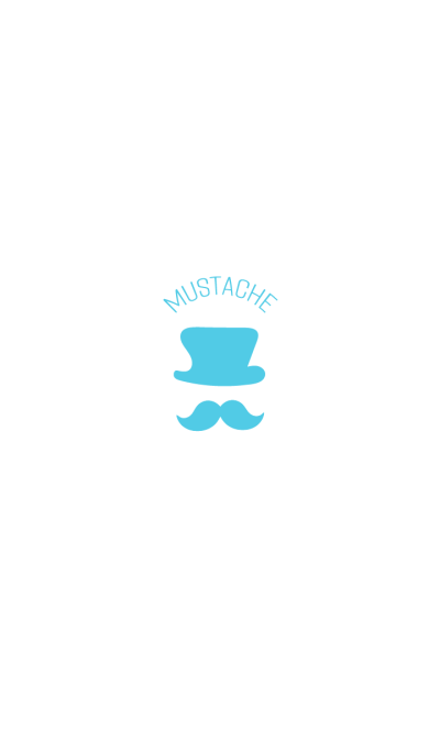 Blue mustache