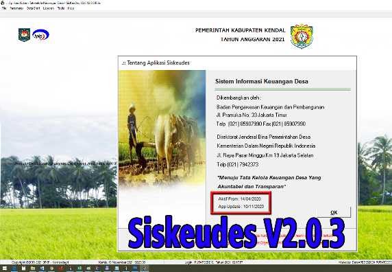 [SEGERA] Butuh Siskeudes Versi 2.0.3 Tahun 2021? Ambil