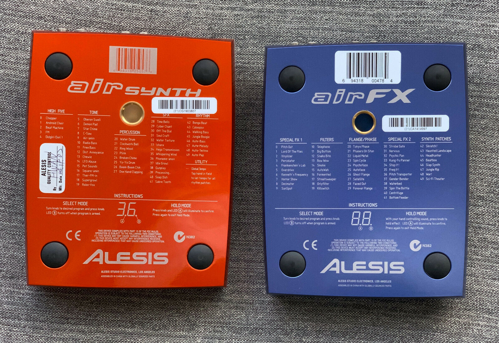 MATRIXSYNTH Alesis Air Synth AND Air FX w/ Manuals & Patch Charts