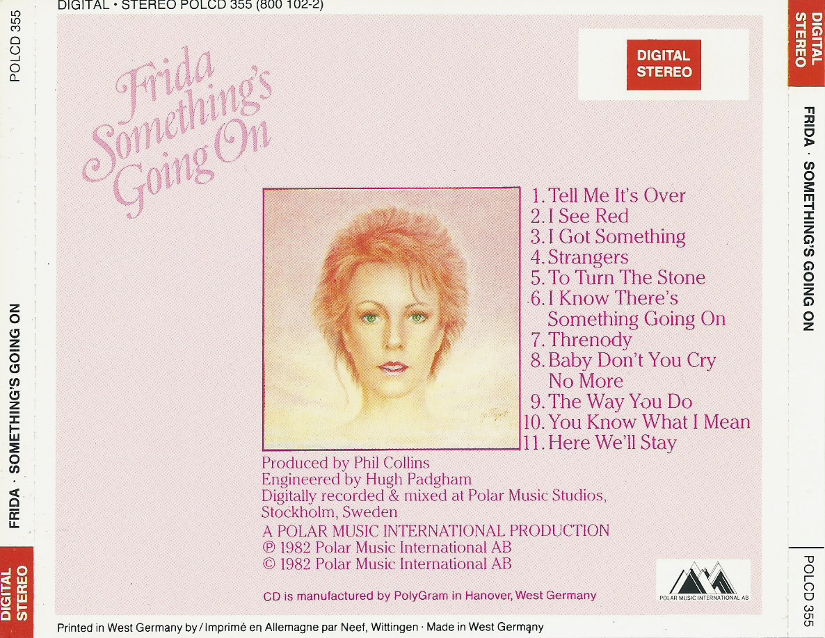 Anni-frid lyngstad - something's going on (1982). Something s going on. 1982 - something's going on. Something s going on. Frida "something's going on".