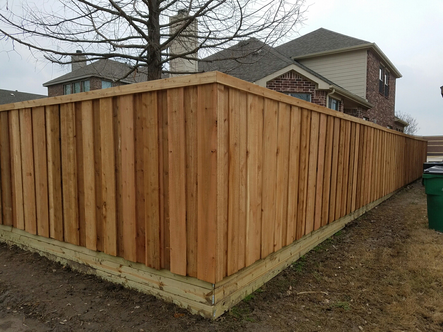 8" Wide Cedar Pickets in McKinney Texas with Charlie Mike Construction