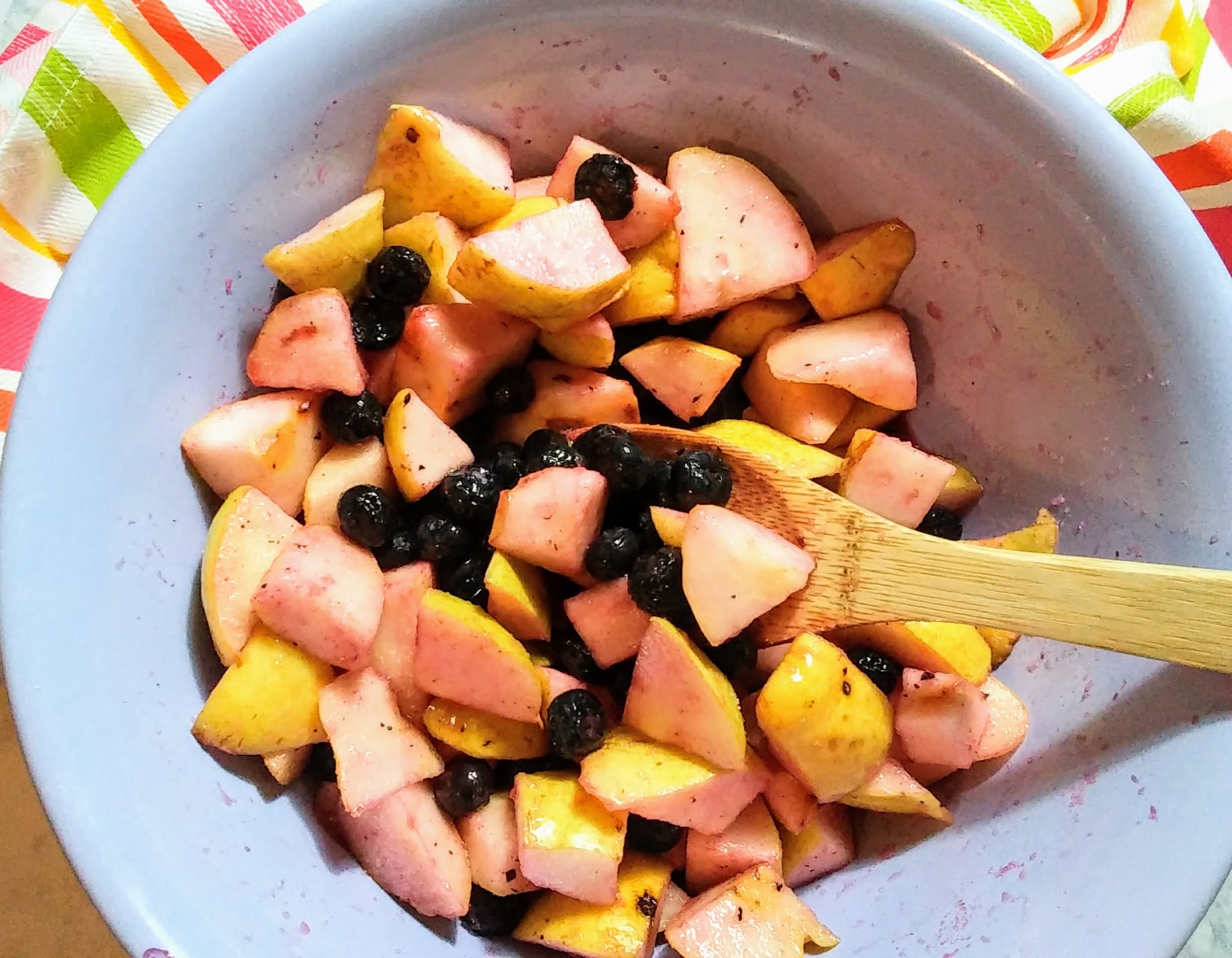 Ingredients needed for Blueberry Pear Crisp