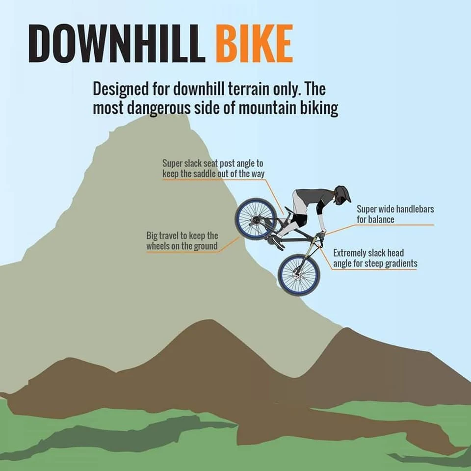 Downhill bicycle bike cycling