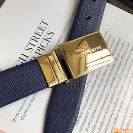 Dây lưng nam Burberry mặt khóa vuông vàng siêu cấp TLNBB-570