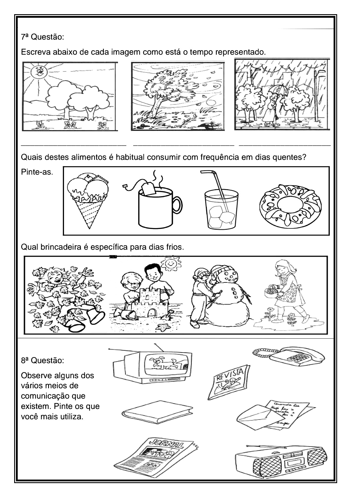 Atividade De Geografia 1 Ano Para Imprimir