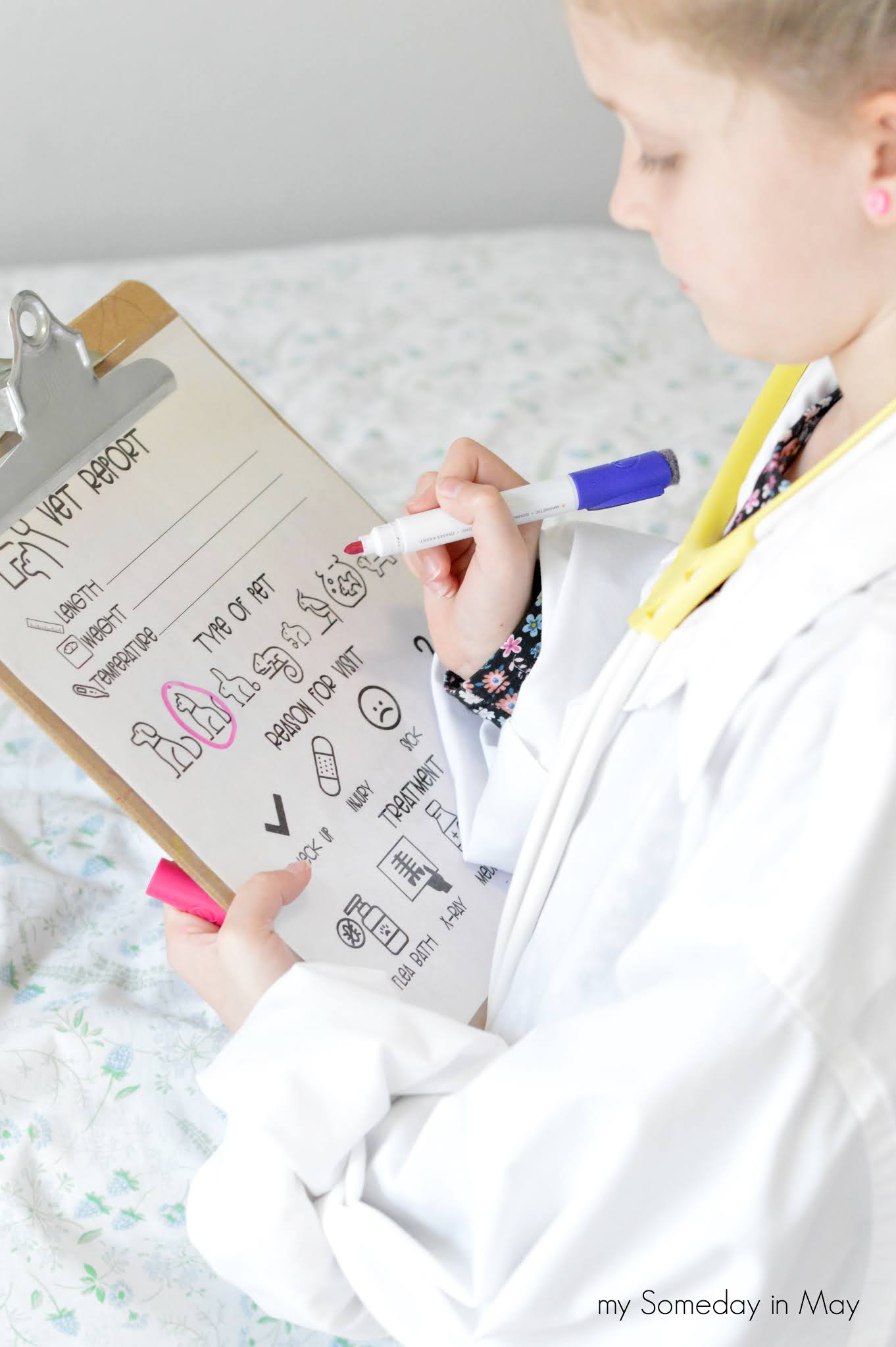 Vet Pretend Play Printable - My Someday in May