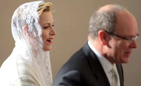 Pope Francis meets Prince Albert II of Monaco, Princess Charlene of Monaco and their delegation during at the Apostolic Palace