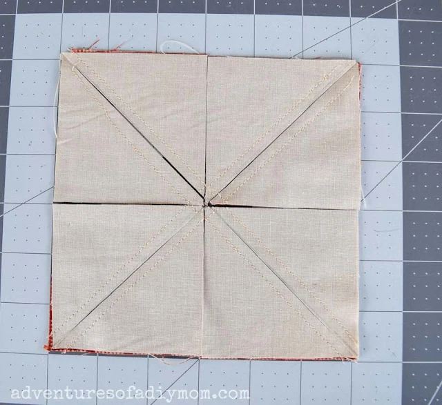 fabric cut into triangles