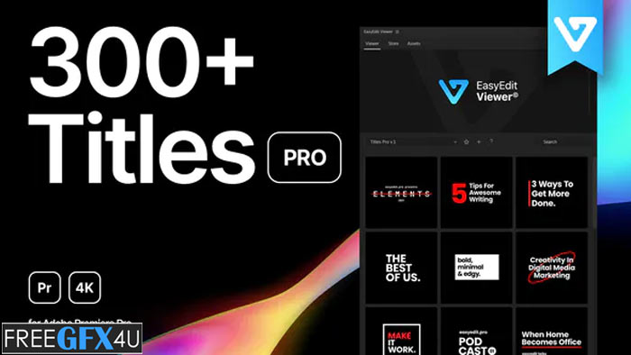 Titles Pro For Adobe Premiere CC Pro