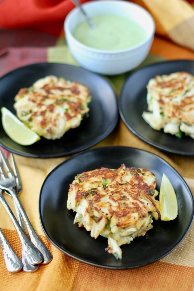 Mexican-style Crab Cakes with Jalapeño Aioli