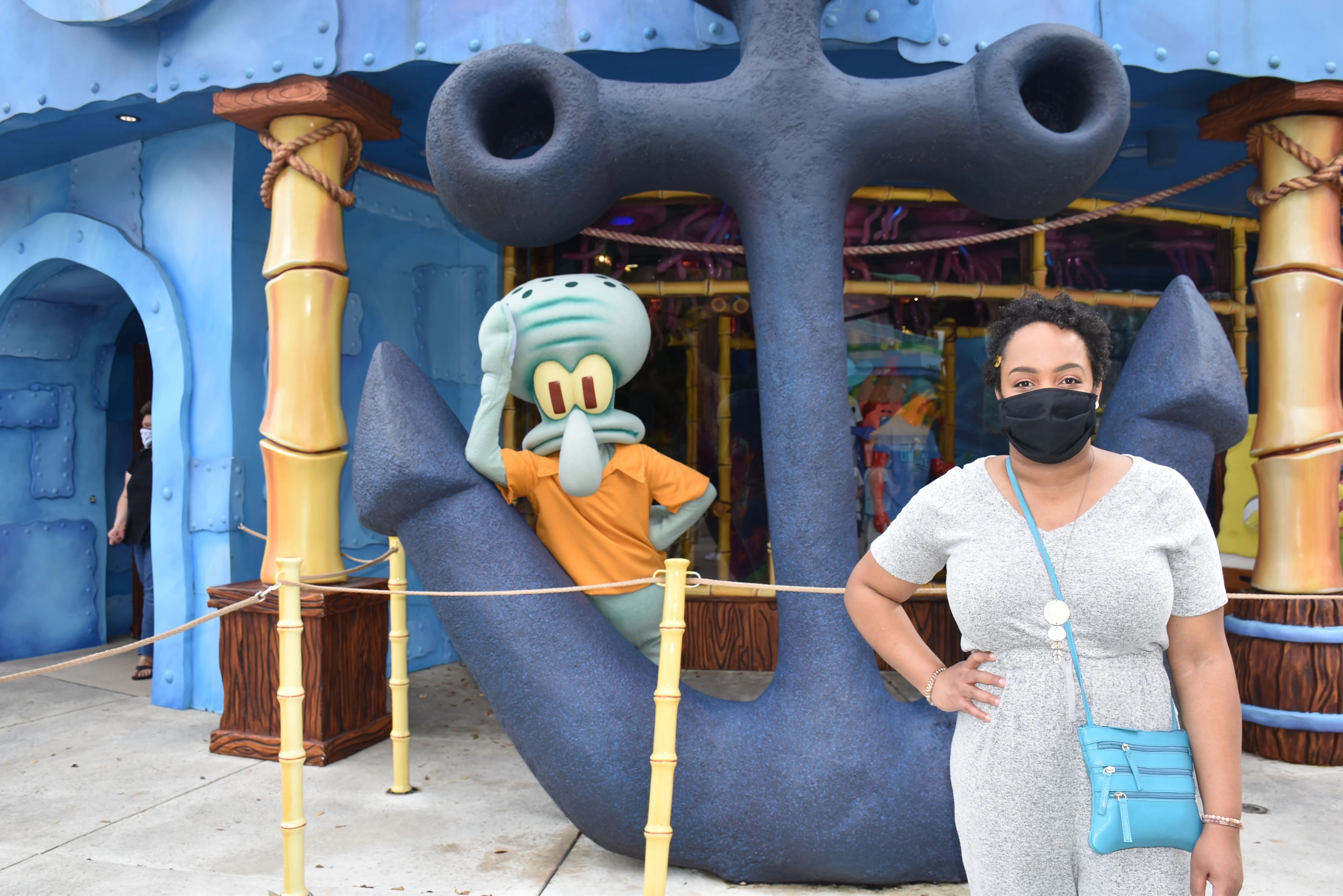 Universal Studios Florida with Squidward from Spongebob