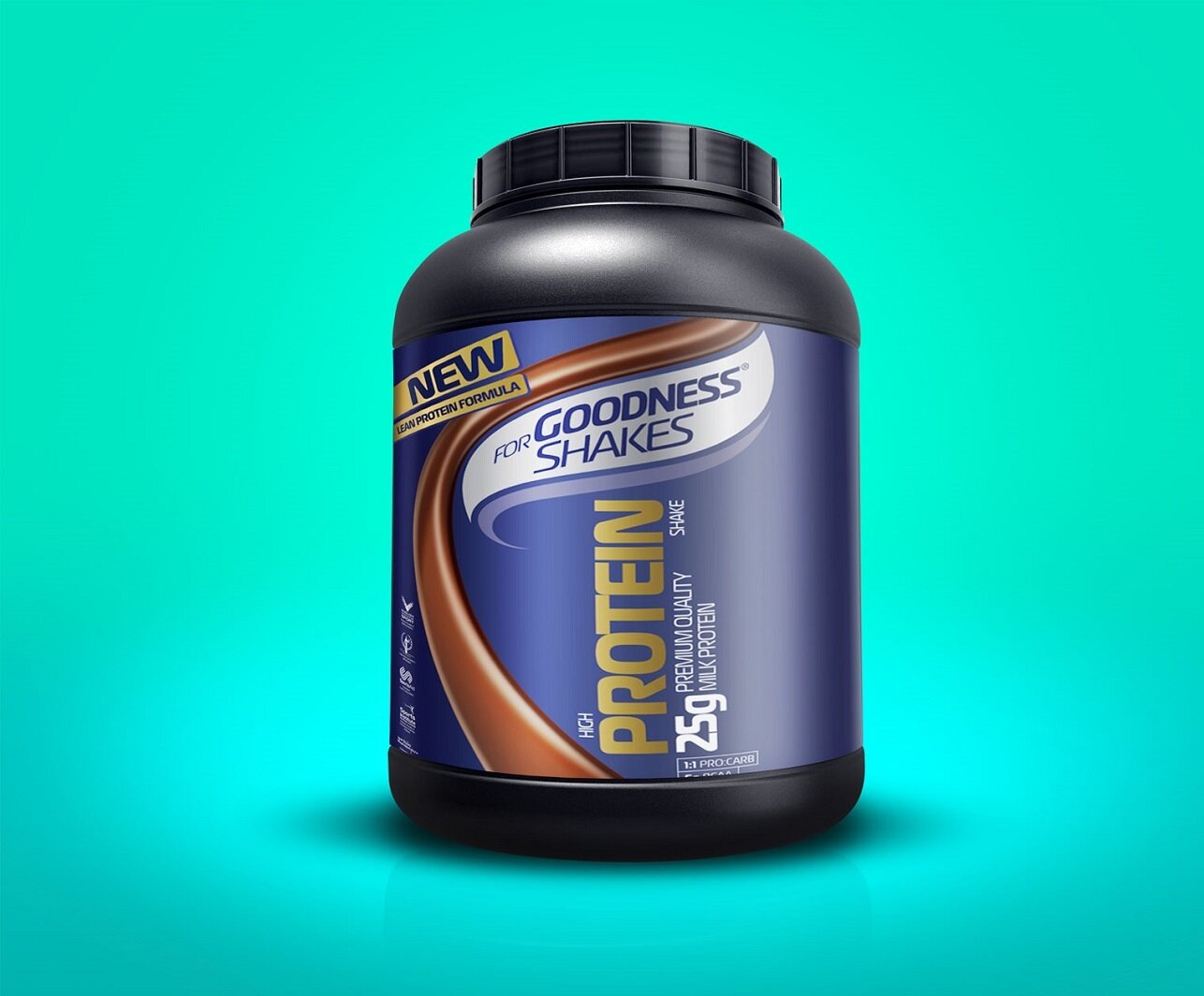 Free Protein Supplement Powder Bottle Mockup PSD Template