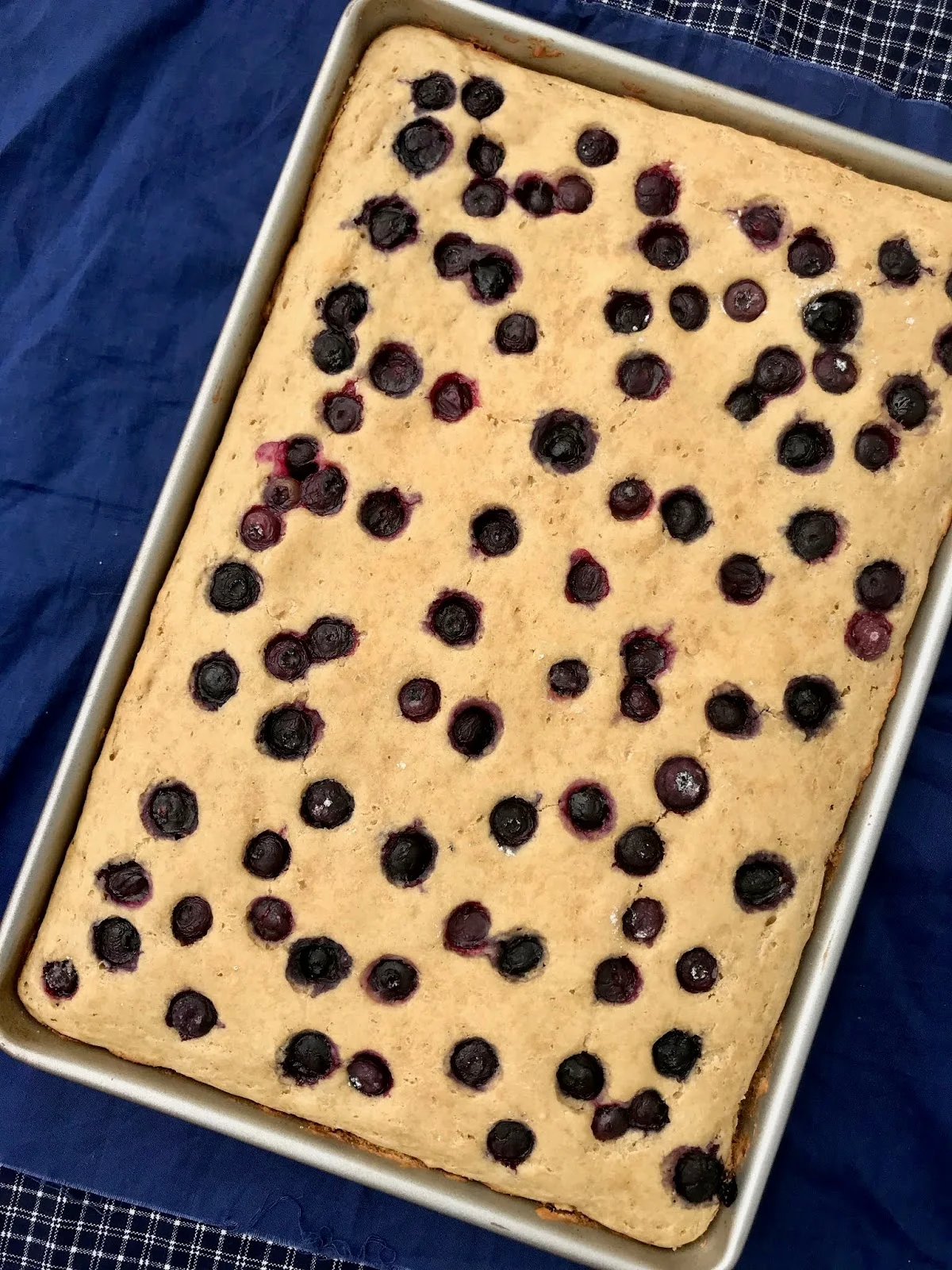 Whole Wheat Blueberry Baked Pancake Squares